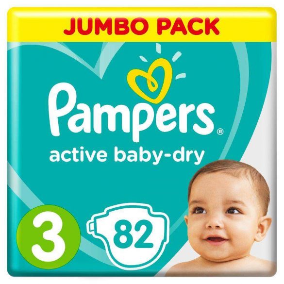  Подгузники Памперс 5-9кг 82шт Activ Babi-Dry