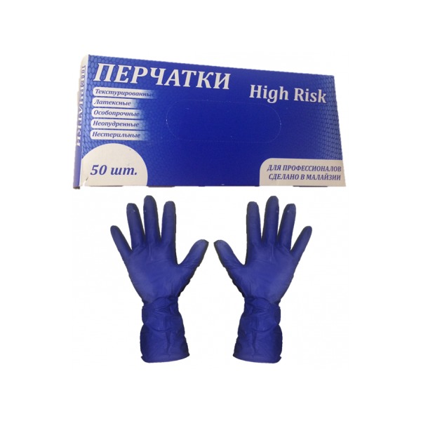  Перчатки резин High Risk М 