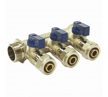  Коллектор 3/4*16мм 3-х выхода для м/п труб 