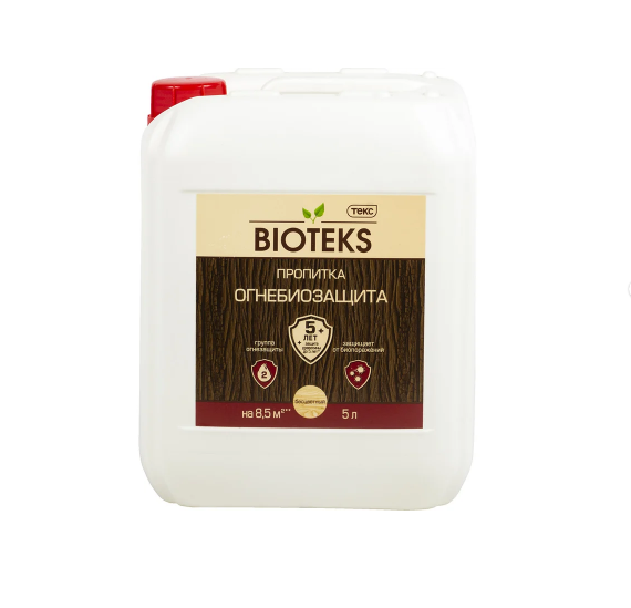 Огнебиозащита для древесины 5л бесцветный Bioteks ТЕКС