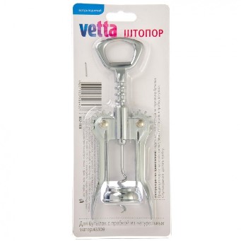  Штопор 16,5х5см нерж 882-108 Vetta
