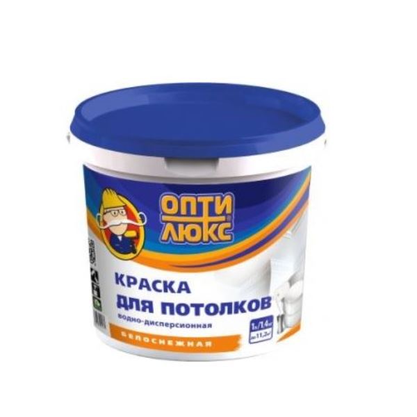  Краска в/д потолочная белоснежная Оптилюкс 1,4кг Ижсинтез Ж