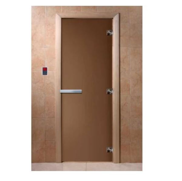  Дверь банная 190х70см Бронза матовая 8мм стекло DoorWood DW00021
