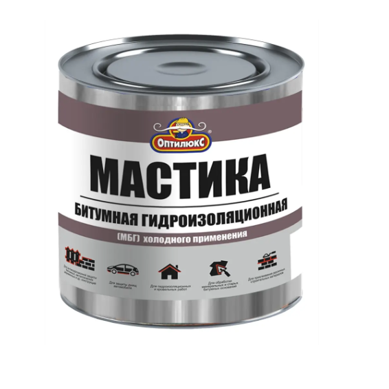  Мастика Битумная гидроизоляционная Оптилюкс 1,8кг МБГ Ижсинтез