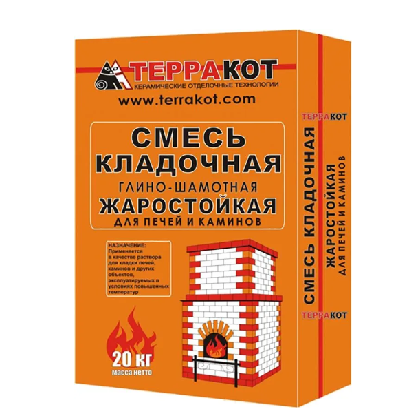  Смесь кладочная глино-шамотная Терракот 20кг