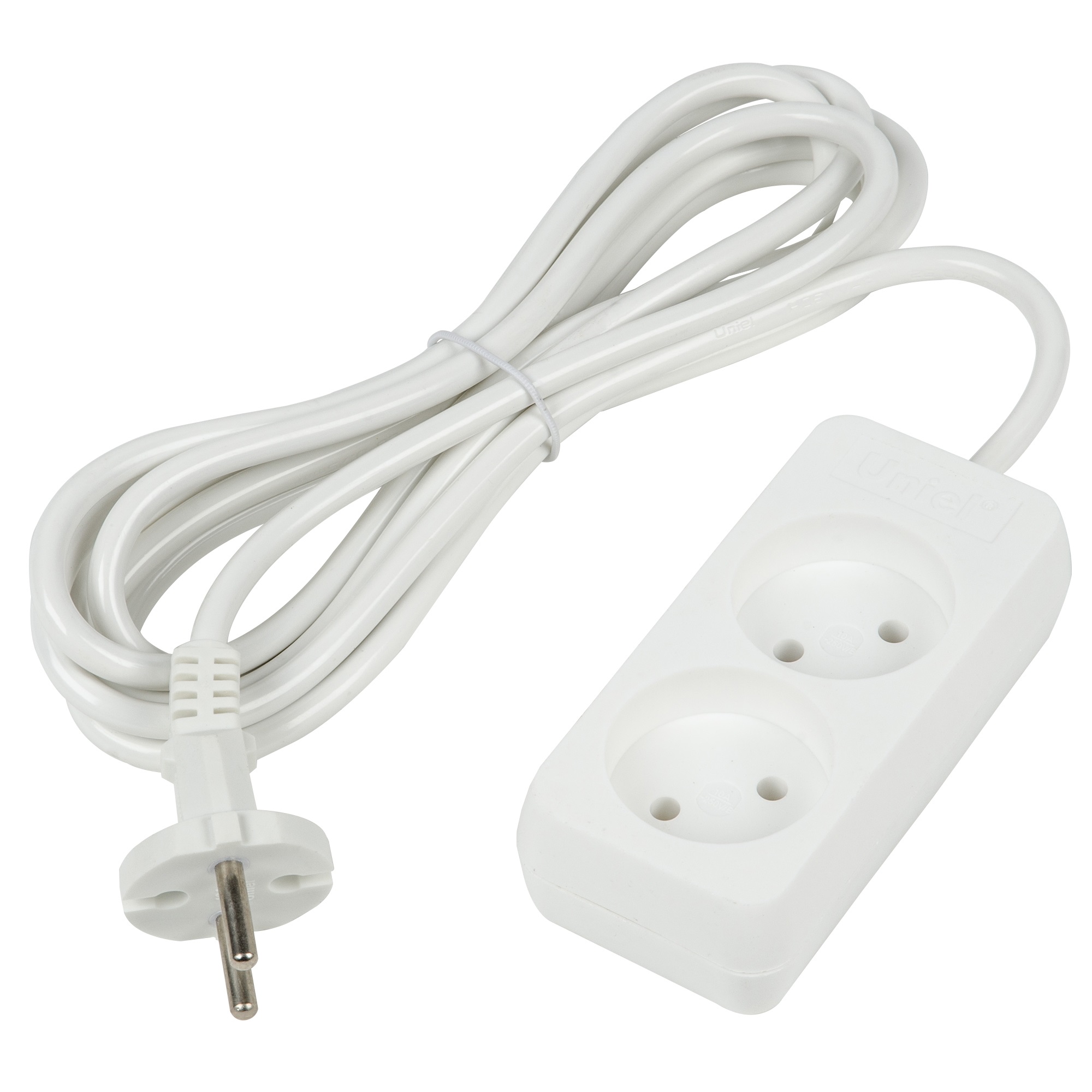  Удлинитель 2-местный 3м б/з Ultra бел S-CU2-3 Uniel UL-00009977