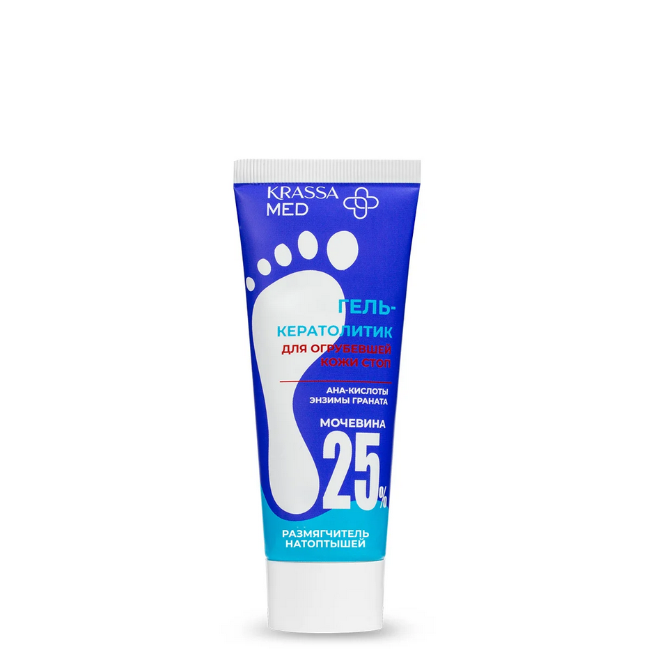  Гель-кератолитик для стоп и локтей 75мл Жидкое лезвие Krassa MED