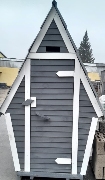  Туалет уличный ромб с сидушкой серый