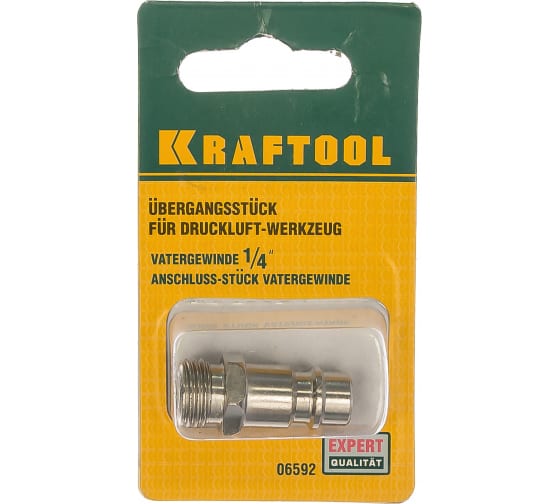  Переходник для пневмоинструмента 1/4"ш-быстроосъем.соед/г 06592-1/4 Kraftool Expert Qualitat