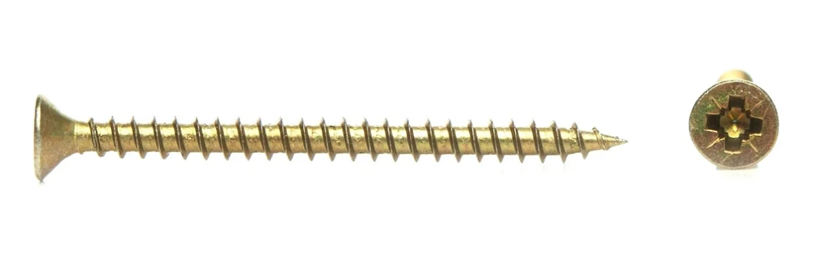  Саморез по дереву желтый Pz 6х80 230шт 2000665 КЧ