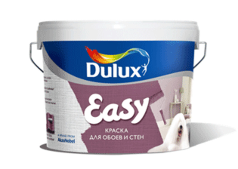  Краска Dulux Easy для обоев и стен мат. BW 10л
