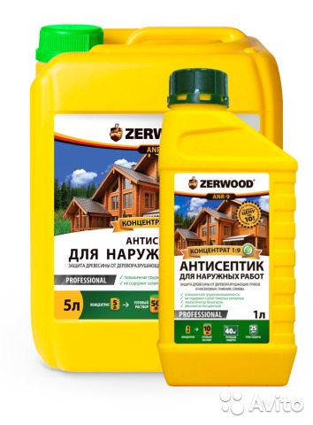  Антисептик для наружных работ Zerwood 5л конц.1:9 Ижсинтез