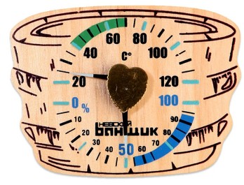  Гигрометр+термометр для бани и сауны Шайка Б-1157