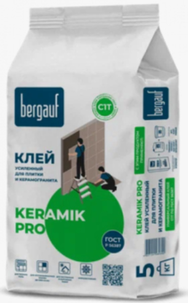  Клей плиточный усиленный 5кг Кeramik Pro Bergauf