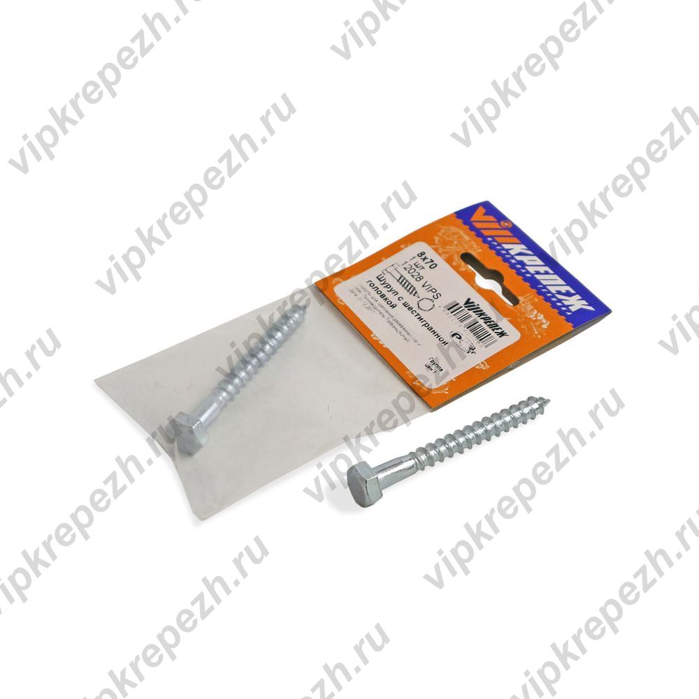 Шуруп 6-гр 8х70 1шт 12028 пакет