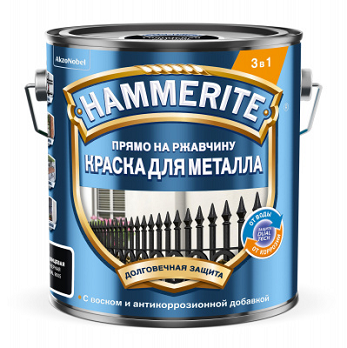  Краска гладкая черная 2л HAMMERITE