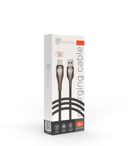  Кабель для зарядки Micro USB-USB 1м 3A Керамика 931-010