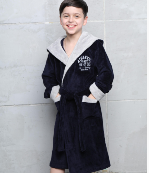  Халат подростковый Athletic Junior 14лет бамбук Navy 1065/5