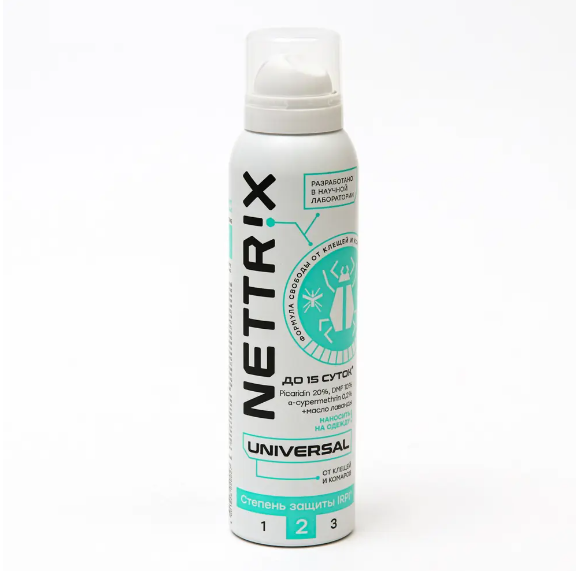  Аэрозоль 150мл от комаров и клещей 02-127 Universal Nettrix