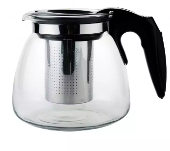  Чайник заварочный 0,9л мет/сито Черный кувшин AST-006-SY-208