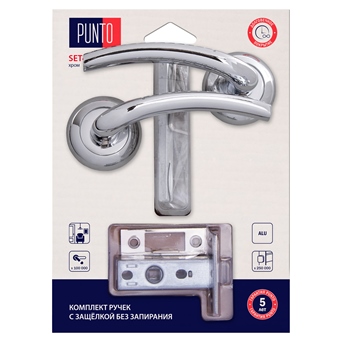  Ручка дверная Logica HD CP-8 хром 45657 Punto