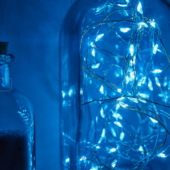  Гирлянда св/д нить 5м 50LED голуб IP20 на бат Роса ULD-S0500-050/SCB/2AA Ice Blue Uniel