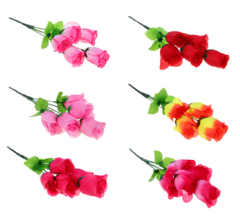  Букет иск. цветов в виде бутонов роз 30-35см Ladecor 535-160
