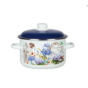  Кастрюля эмалир. 4,0л Солнечный день белоснеж 6RD201M 