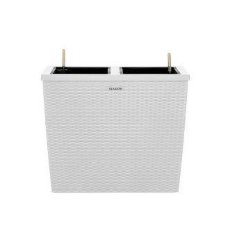  Кашпо 28л Rattan Белый OLA DOM