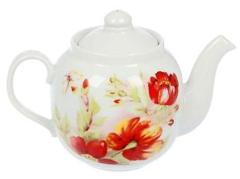  Чайник завар 0,7л Алтайские цветы фарф ДЛ-070232