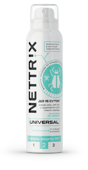  Аэрозоль 150мл от комаров и клещей 02-127 Universal Nettrix
