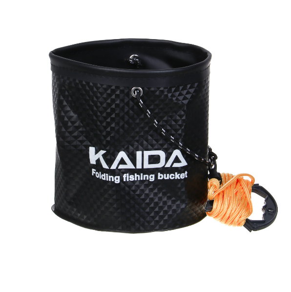  Ведро ПВХ складное круглое с веревкой 147-044 Kaida