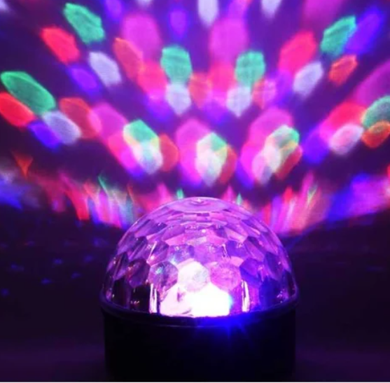  Шар Диско 6 разноцв. ламп 2 колон USB SD-разъем Vegas 55106