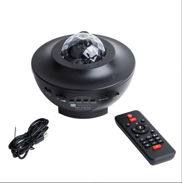  Светильник-проектор св/д bluetooth + MP3 плеер Пульт ДУ ULI-Q333 6W/RGBW BLACK