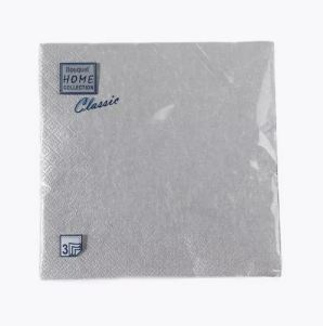  Салфетки бумажн. Bouquet Home collection Classic 3-х сл 20шт Silver 37020
