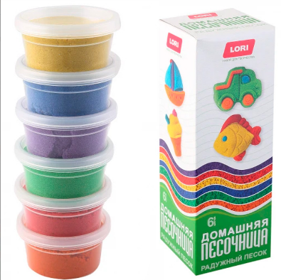  Набор для творчества Радужный песок 6цветов 80гр 996-291
