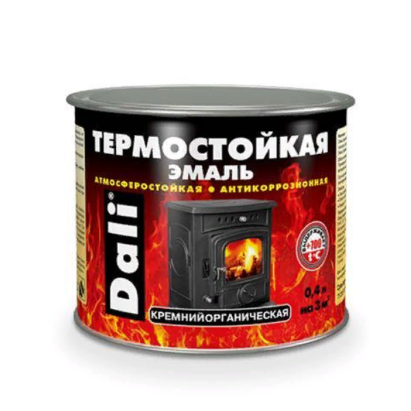  Эмаль термостойкая черная 0,4л DALI арт.80206 Рогнеда