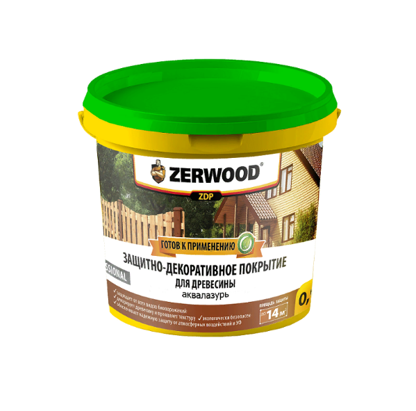  Защитно-декоративное покрытие белый 0,9кг Zerwood ZDP Ижсинтез