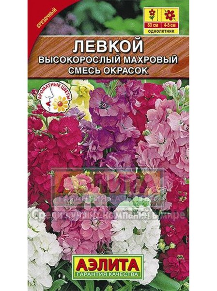  Левкой Высокорослый махров.смесь цв.Аэлита