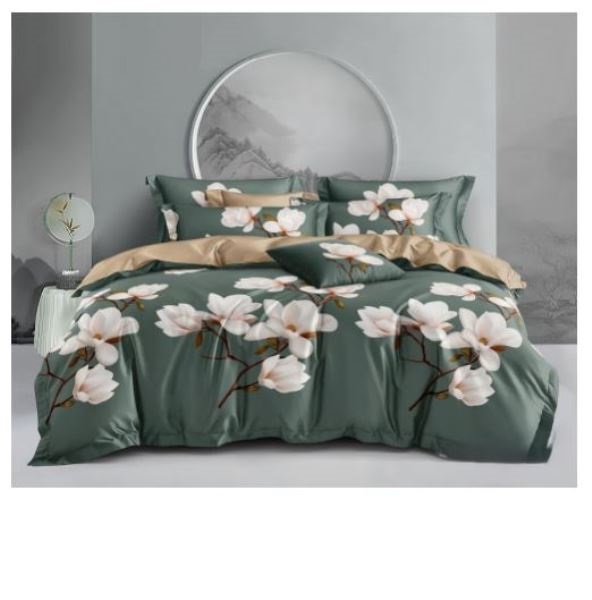  Постельное белье Евро поплин Олив.коллекц прост.на рез УУ003