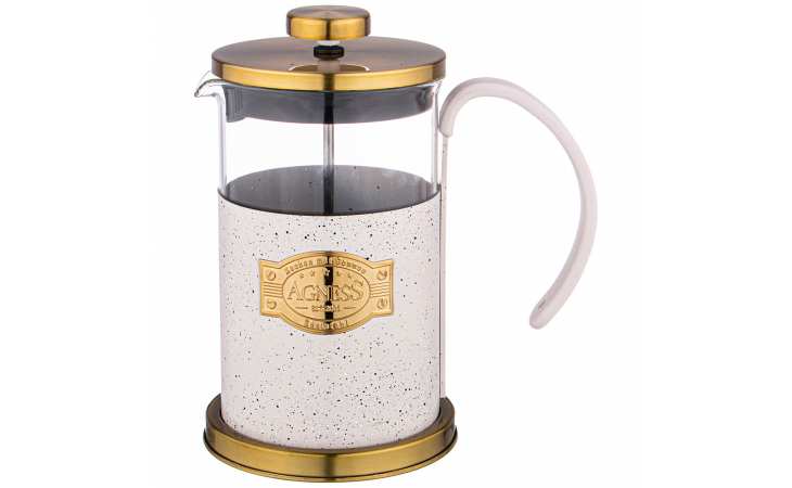  Стакан с прессом 0,6л Тюдор 894-106 Agness