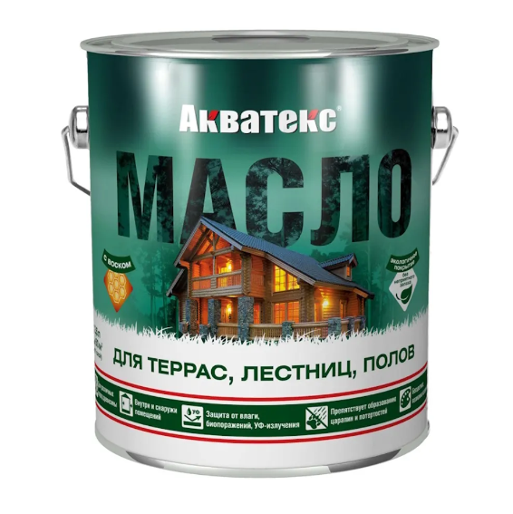  Деревозащитное масло Акватекс 2,5л бесцв арт.90169 Рогнеда
