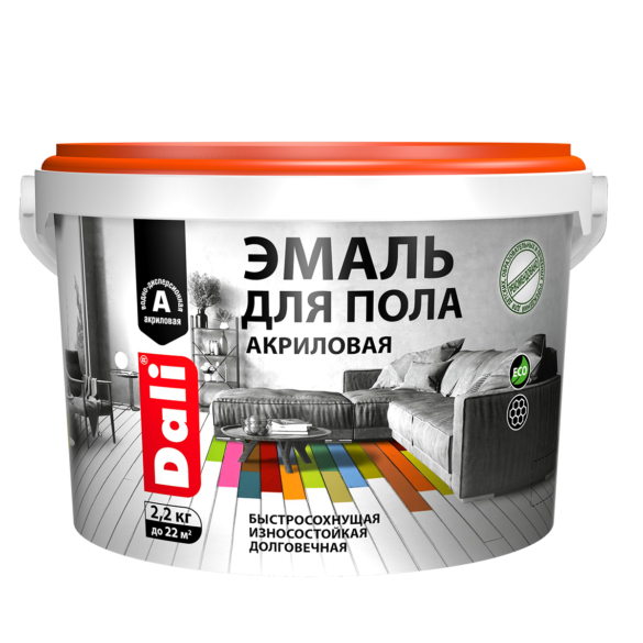  Эмаль для пола DALI акриловая дуб 2,2кг арт. 65137 Рогнеда