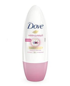  Дезодорант ролик 40мл Dove Невидимый нежность лепестков
