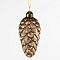 Украшение подвесное Шишка 10,5*5см стекло золотой EBE242191 Аз