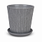Горшок для цветов керамический Меланж №5 d22см серый Конус