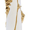 Ваза керамическая белая с золотым декором 10х9х24см GARDA DECOR