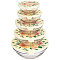 Набор миски с крышкой 10пр Agness Пионы 887-119 