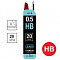 Грифели запасные 0,5мм НВ BRAUBERG Black Jack20шт 180447