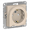 Розетка 1СП с/з 16А беж AtlasDesign ATN000247 Schneider1240201